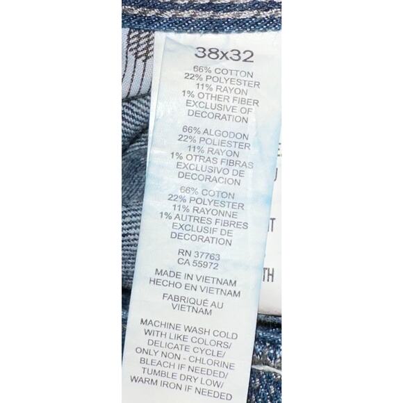 Perry Ellis Mens Jeans Size 38x32 (34x29) Straight Leg Medium Wash - Picture 3 of 10